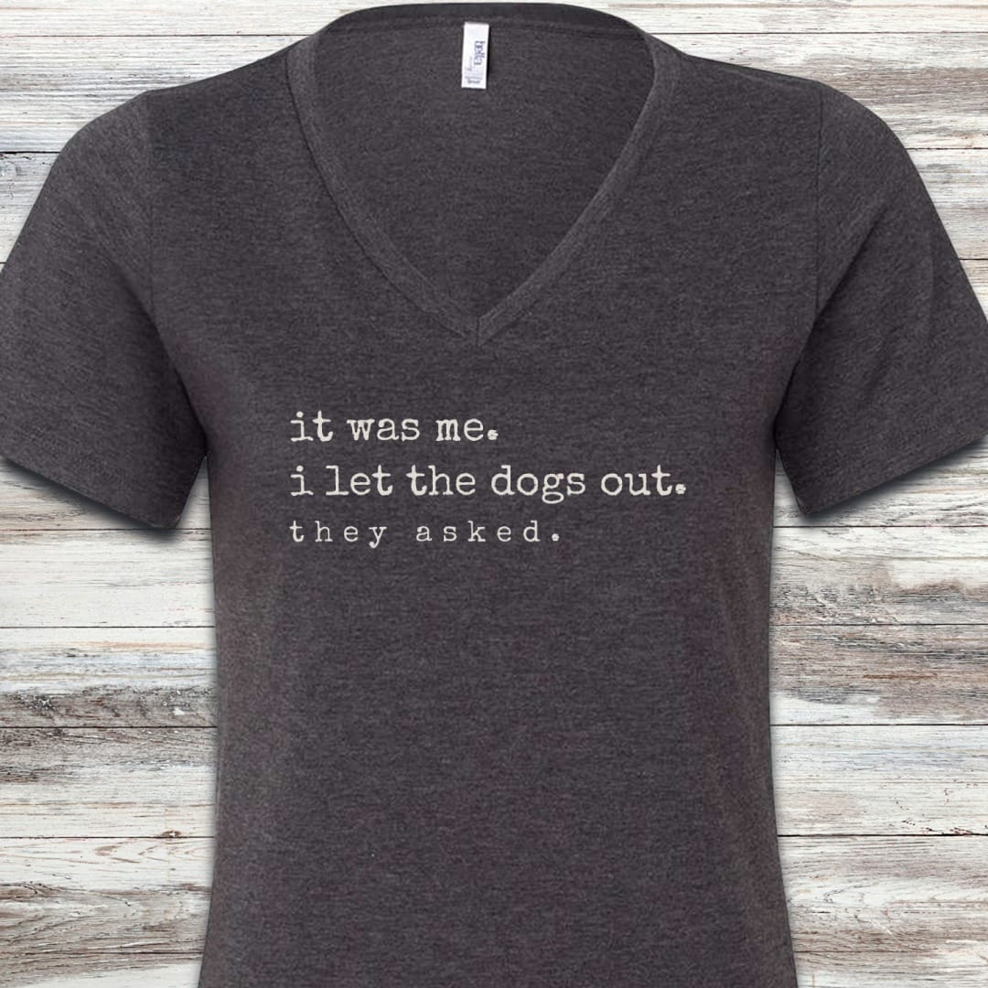 I let the dogs out V-Neck