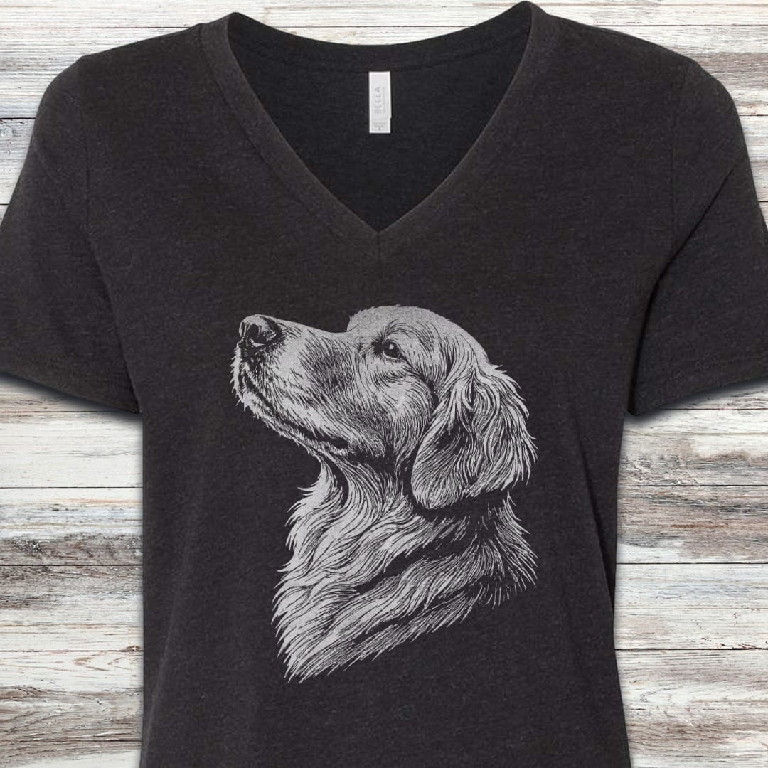 Golden Retriever Loyalty V-Neck Tee
