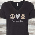 Peace Love Dogs V-Neck Tee