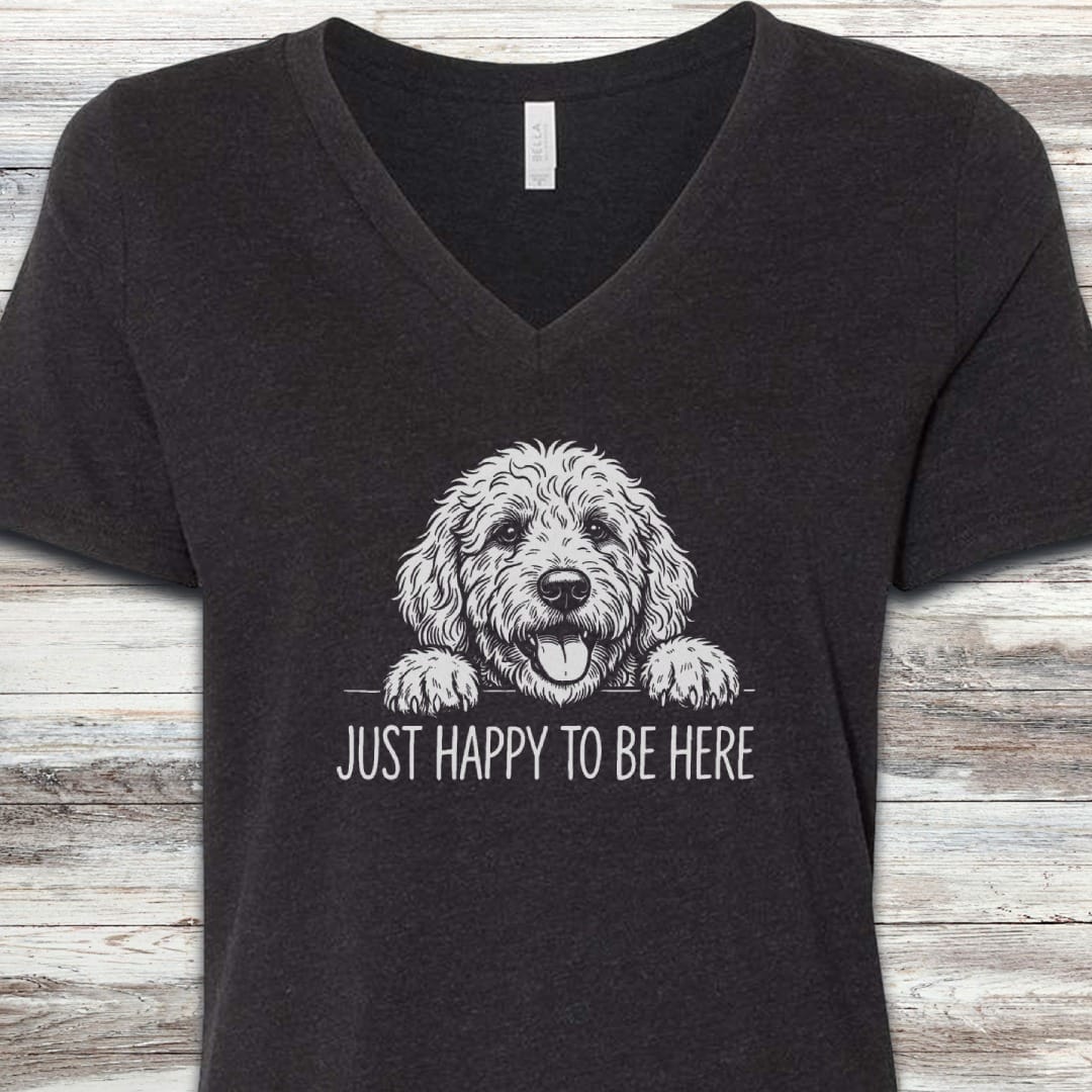 Goldendoodle Happy V-Neck