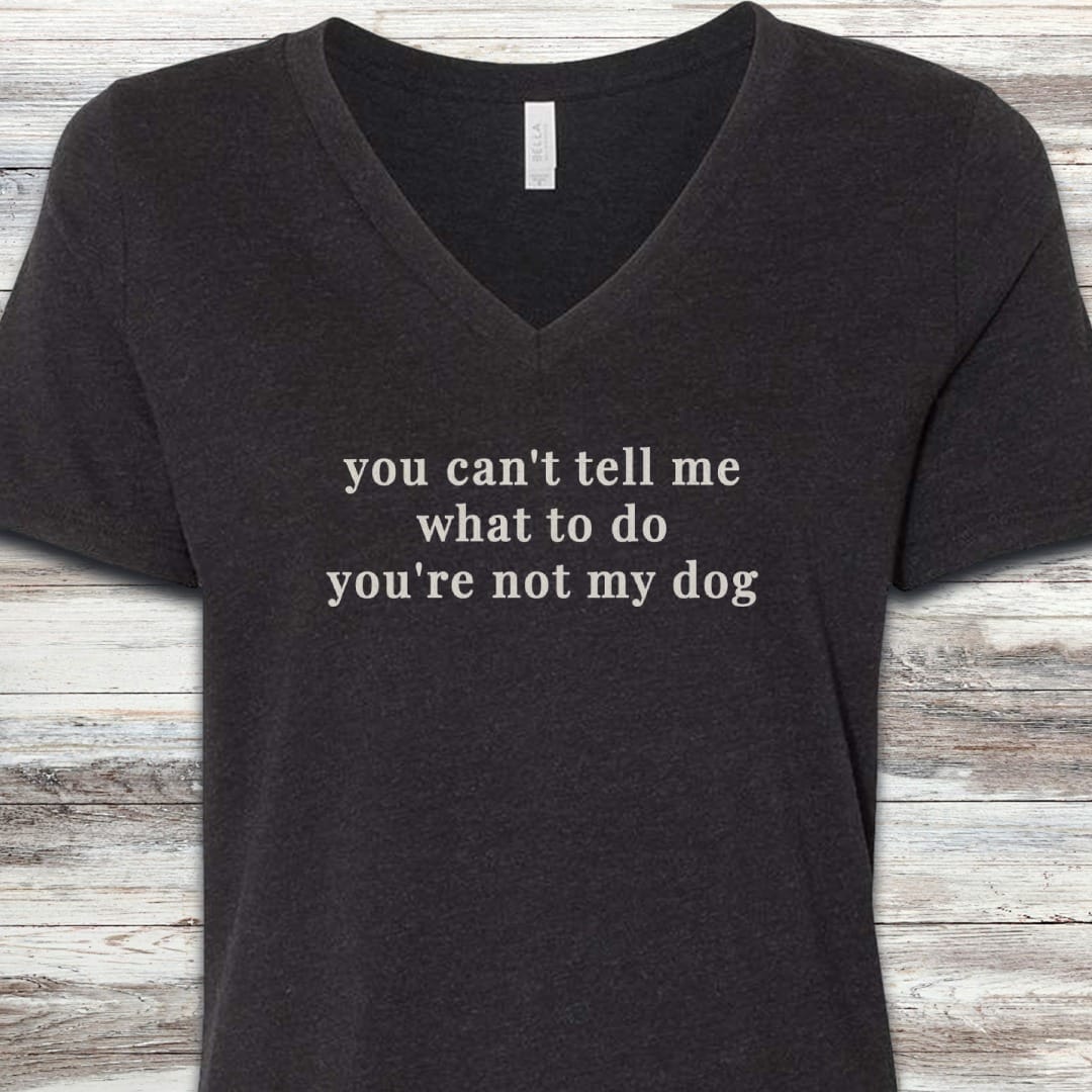 Dog Tell Me V-Neck Tee