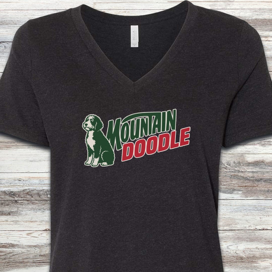 Bernedoodle Mountain Doodle V-Neck