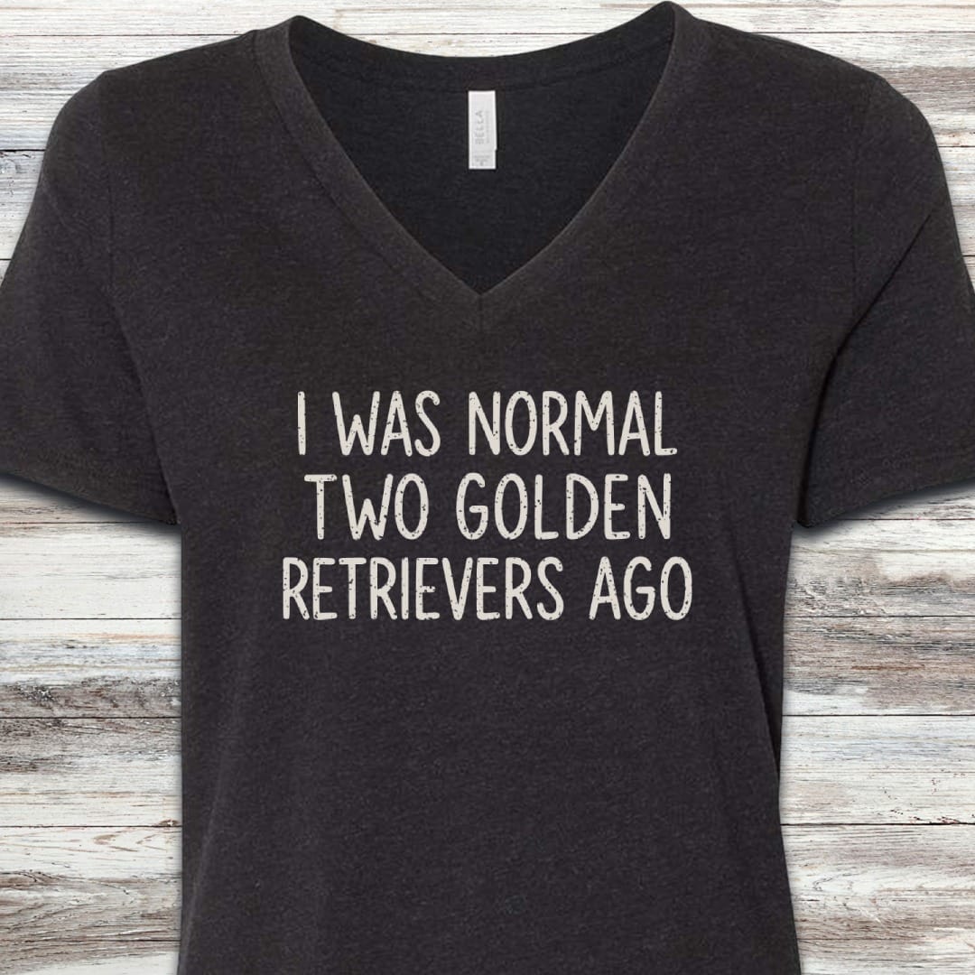 Golden Retriever Normal V-Neck Tee