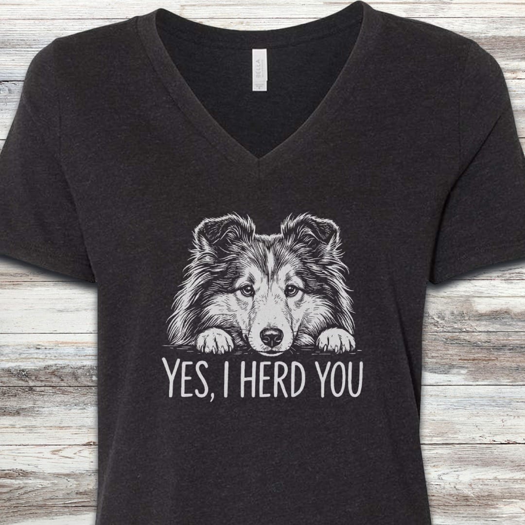 Shetland Sheepdog Herd You V-Neck Tee
