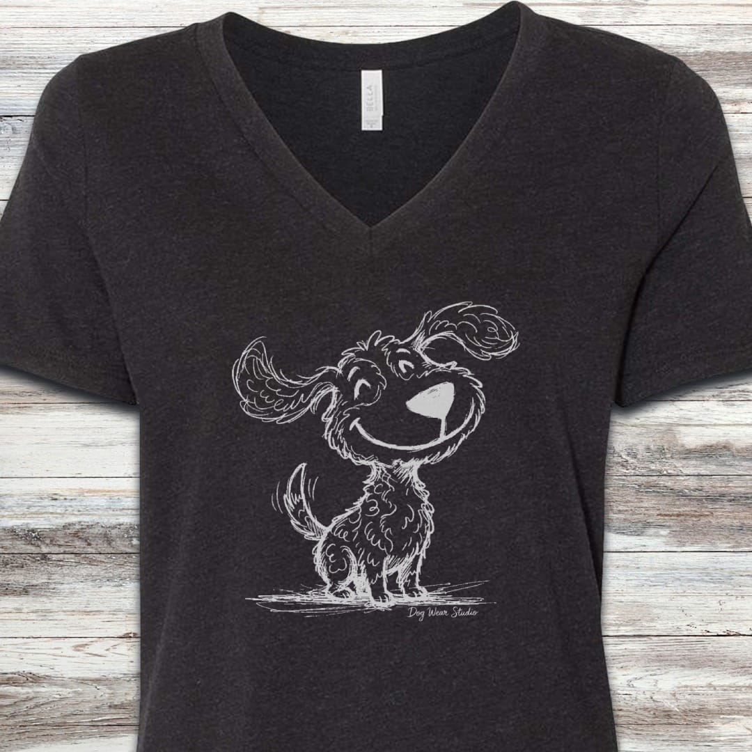 Doodle Sketch V-Neck