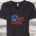 Paw Print Flag V-Neck