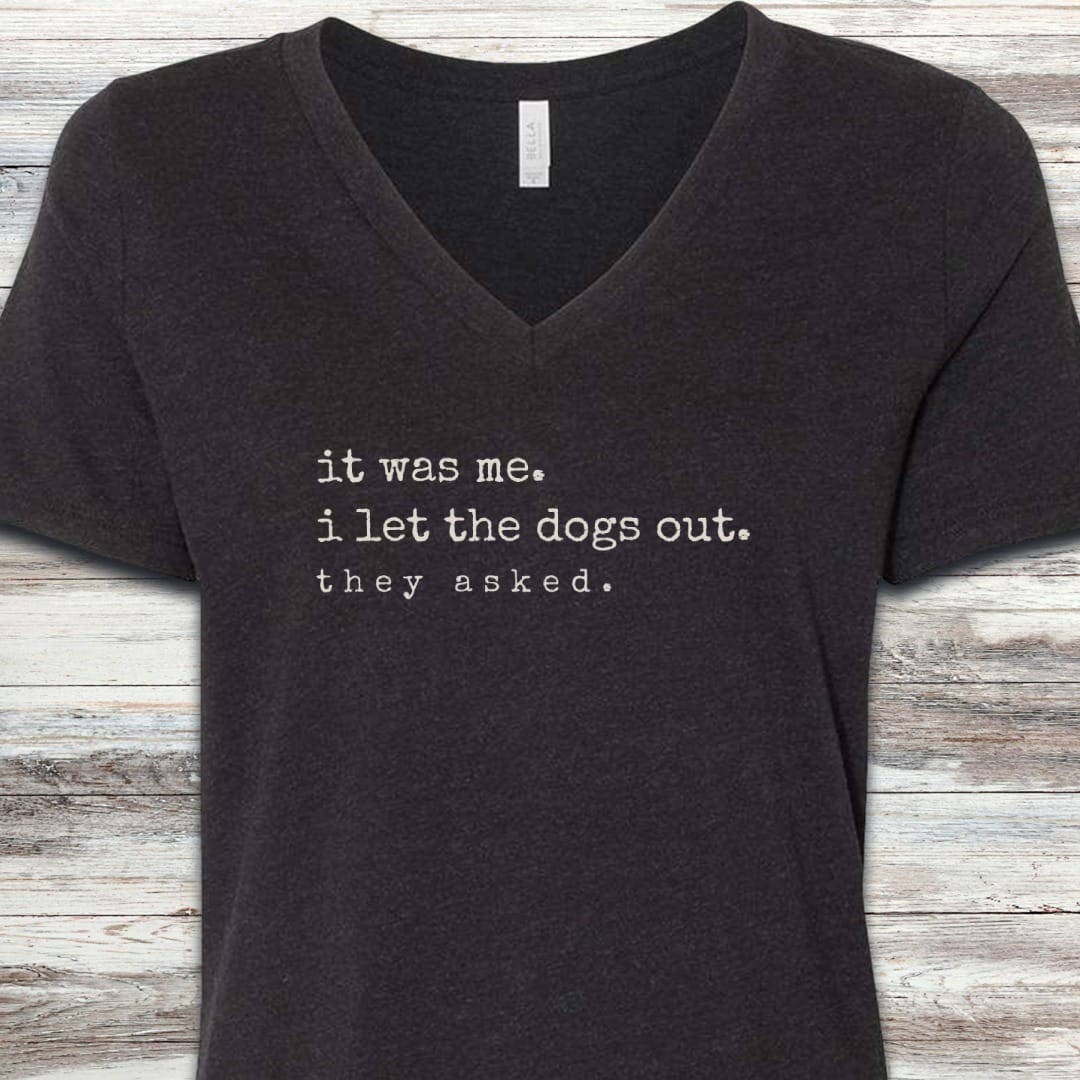 I let the dogs out V-Neck