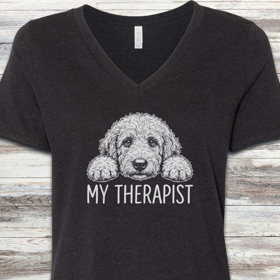 Doodle Therapist V-Neck Tee