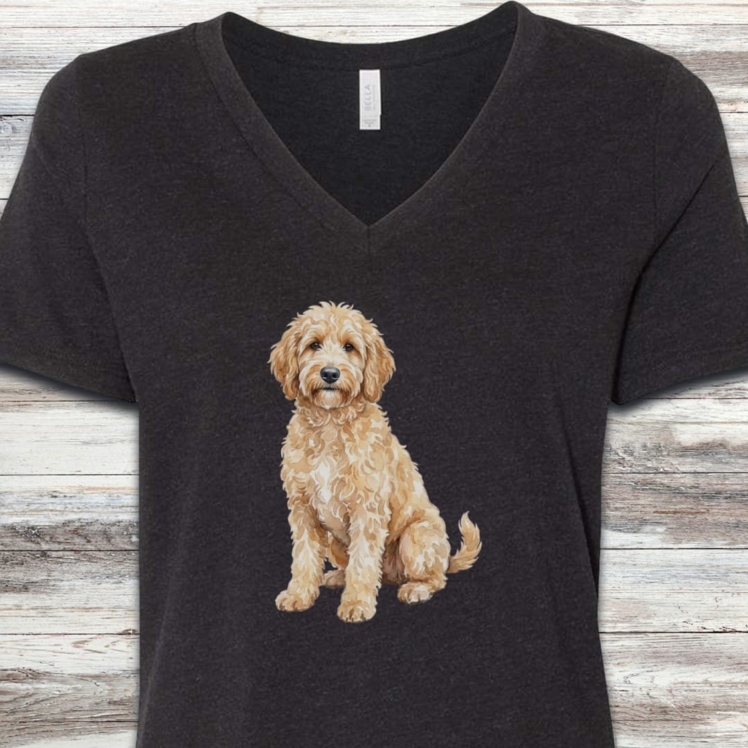Goldendoodle Watercolor V-Neck