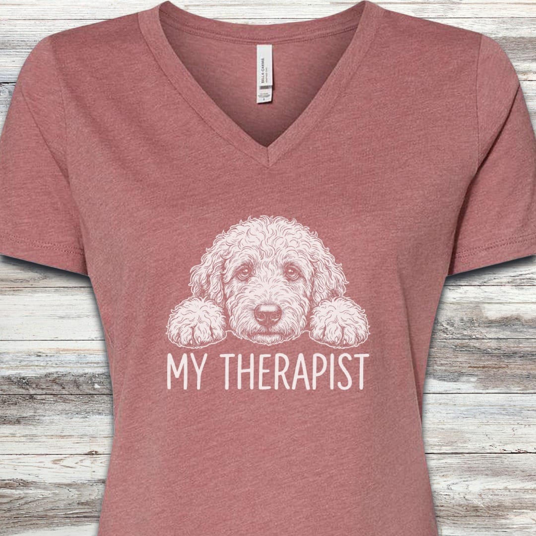 Doodle Therapist V-Neck Tee