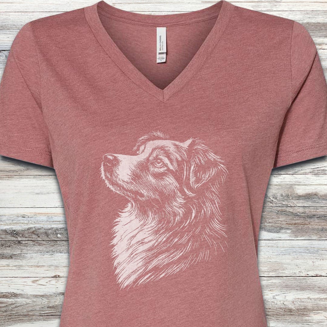 Australian Shepherd Loyalty V-Neck Tee