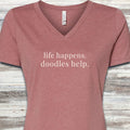Doodle Help V-Neck Tee