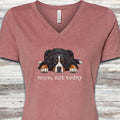 Bernese Mountain Dog Nope V-Neck Tee