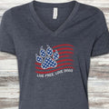 Live Free Love Dogs Flag V-Neck