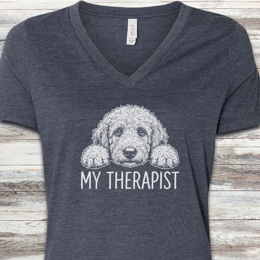 Doodle Therapist V-Neck Tee