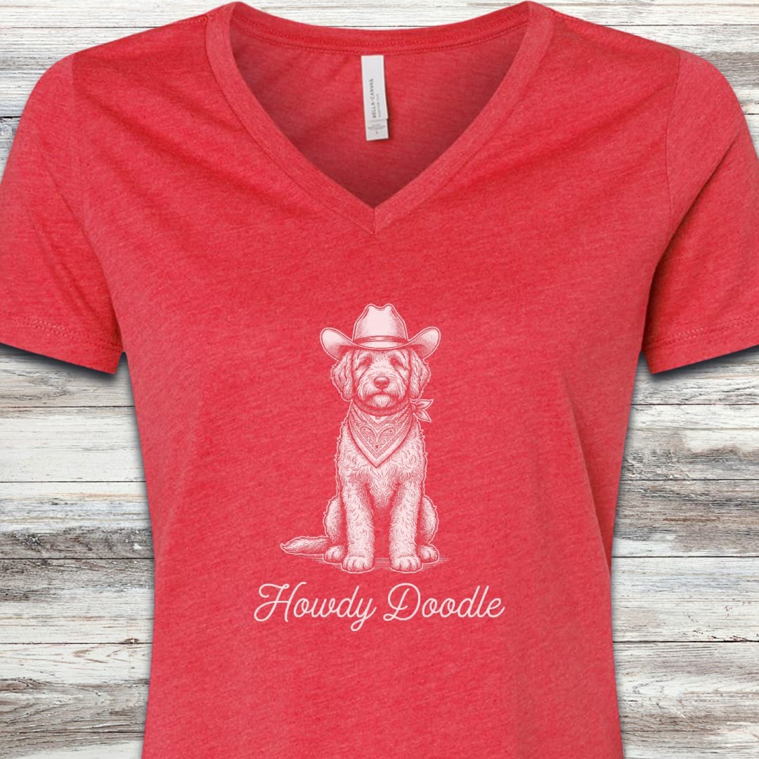 Doodle Howdy Doodle V-Neck Tee