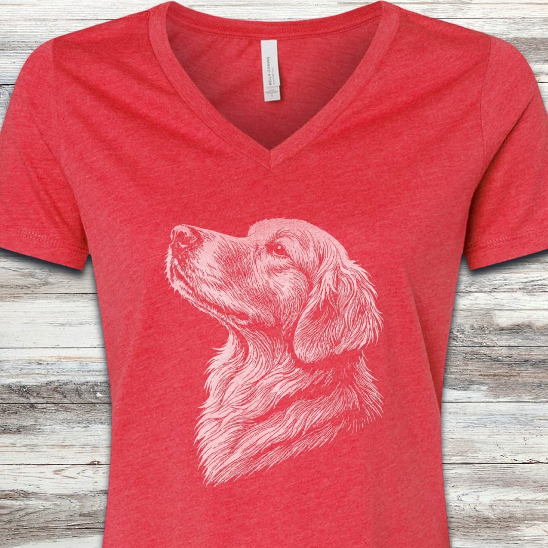Golden Retriever Loyalty V-Neck Tee