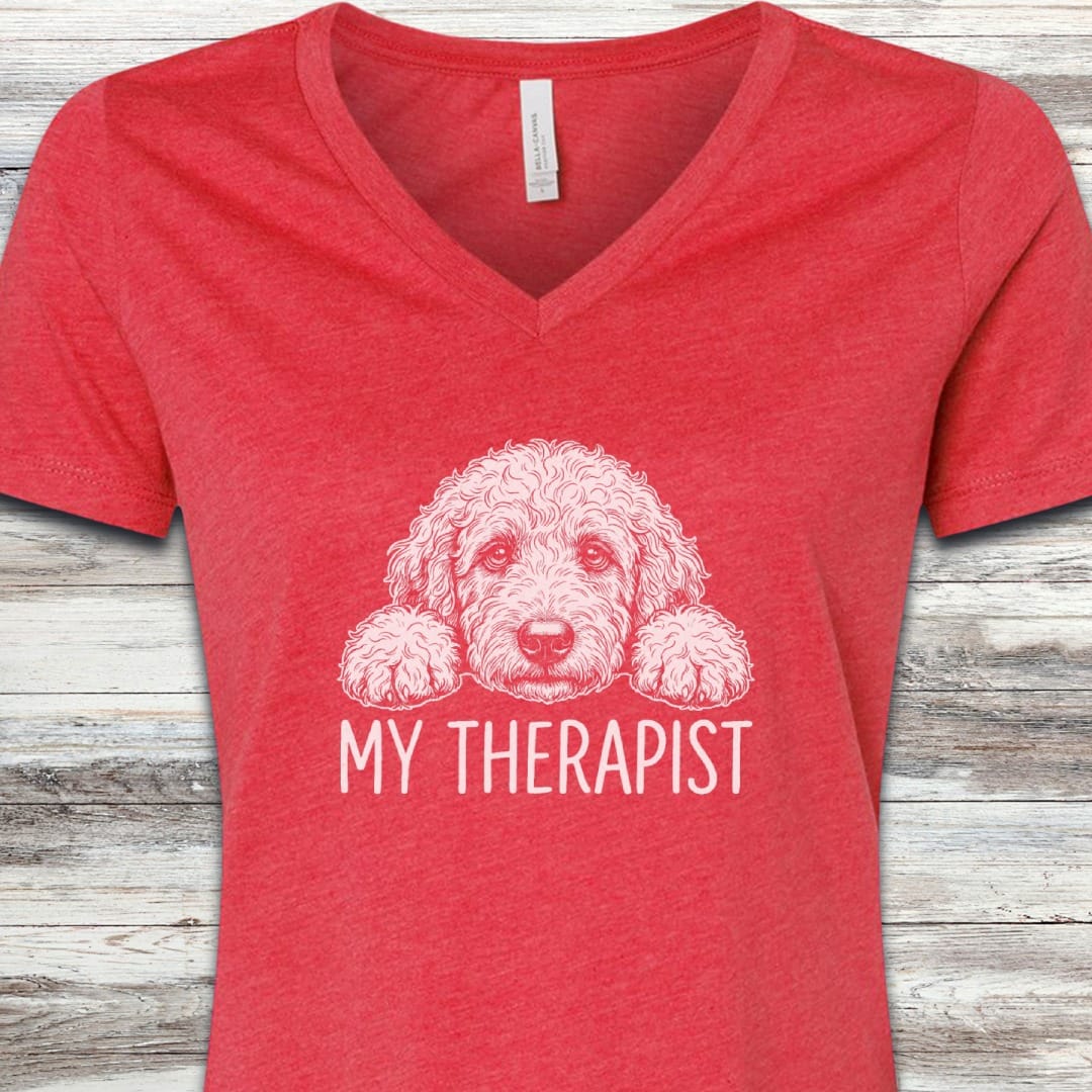 Doodle Therapist V-Neck Tee
