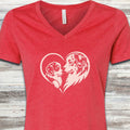 Australian Shepherd Heart Bond V-Neck Tee
