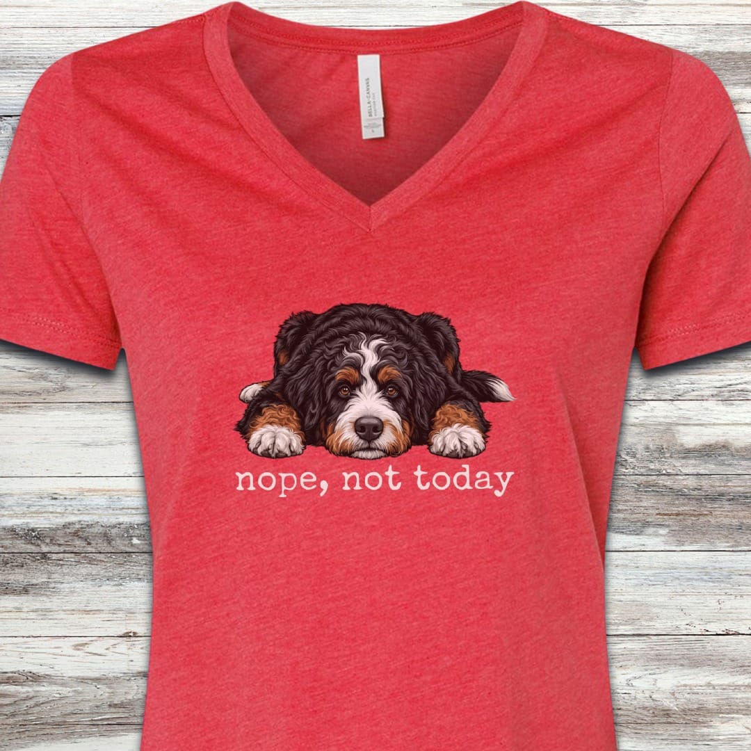 Bernedoodle Nope V-Neck