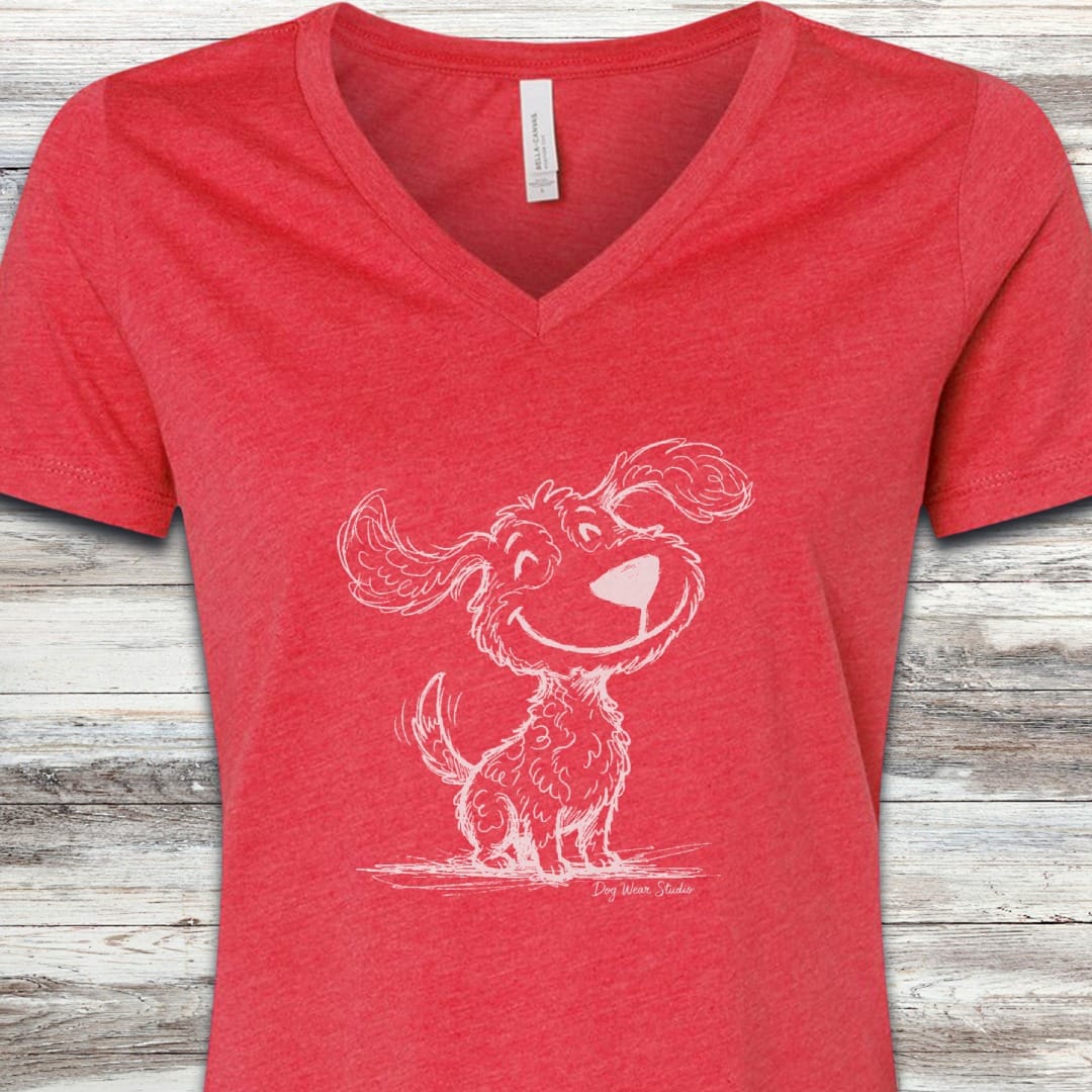Doodle Sketch V-Neck