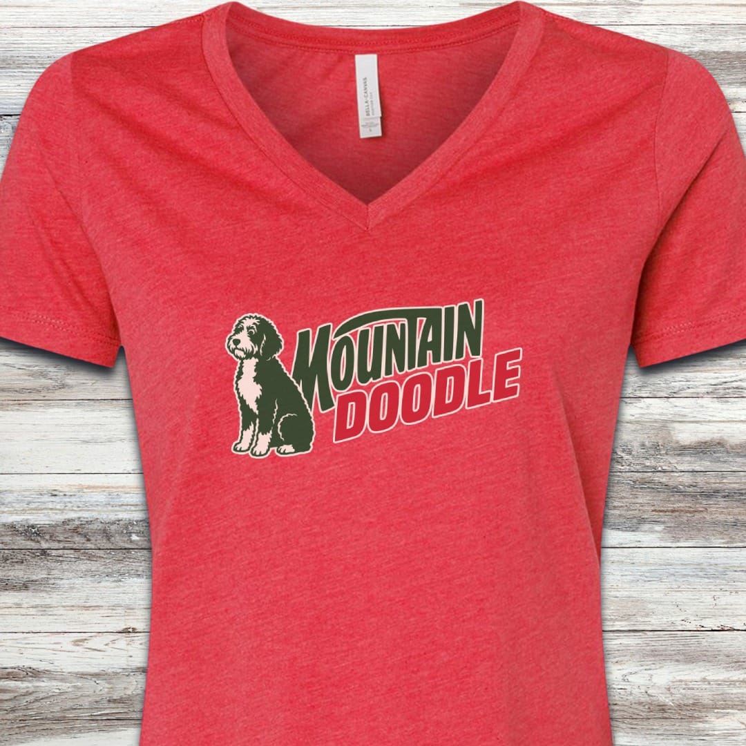 Bernedoodle Mountain Doodle V-Neck