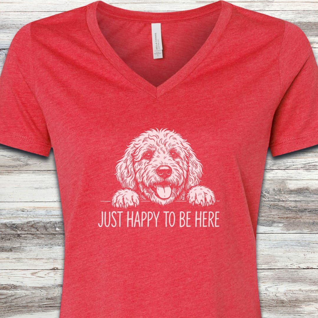 Goldendoodle Happy V-Neck
