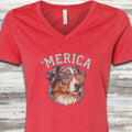 Australian Shepherd 'Merica V-Neck Tee