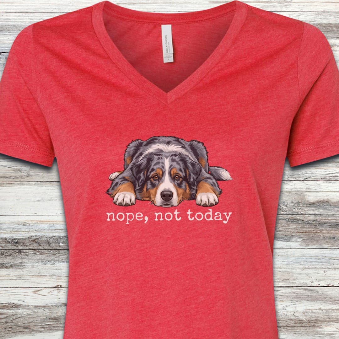Australian Shepherd Nope V-Neck