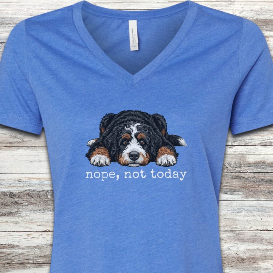 Bernedoodle Nope V-Neck
