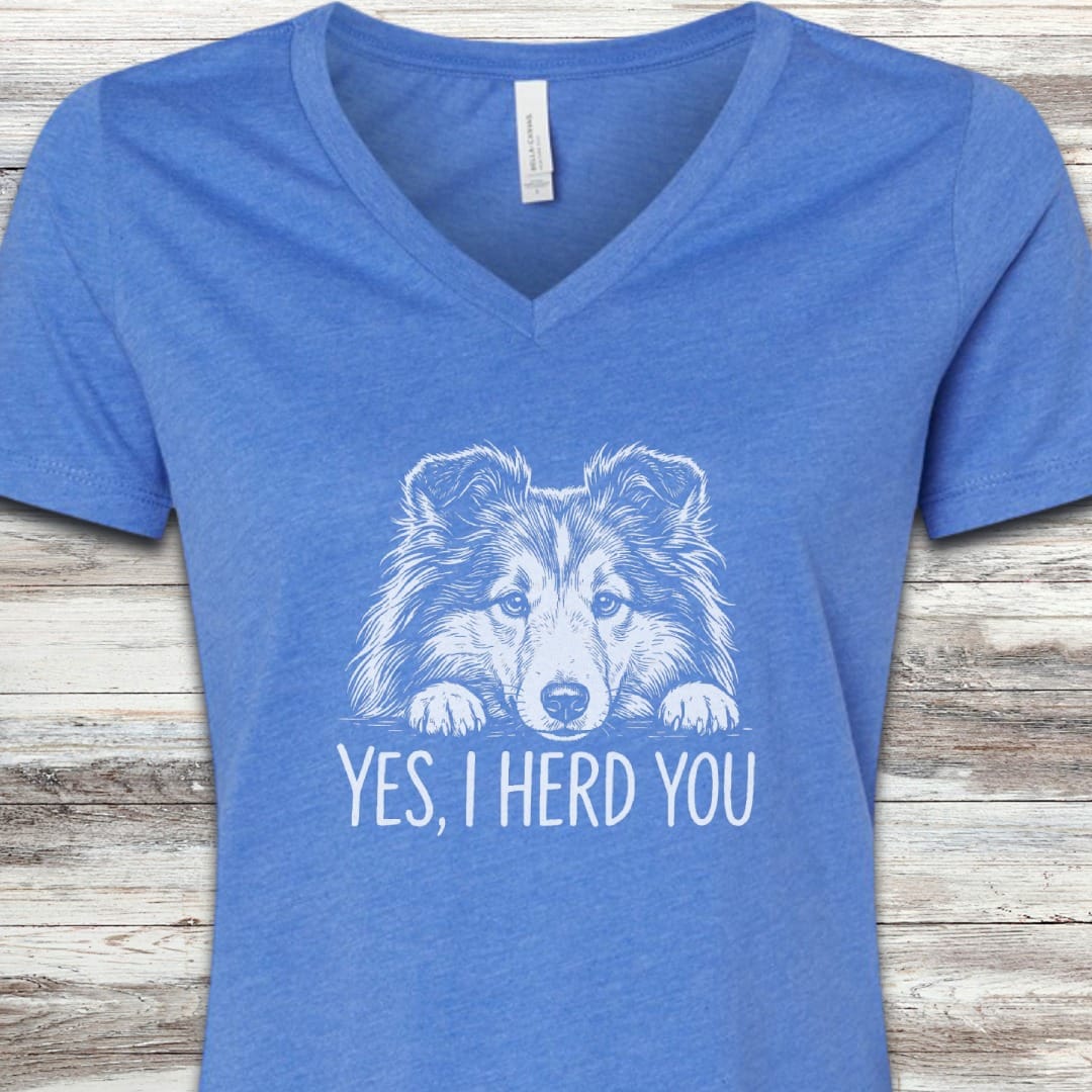 Shetland Sheepdog Herd You V-Neck Tee