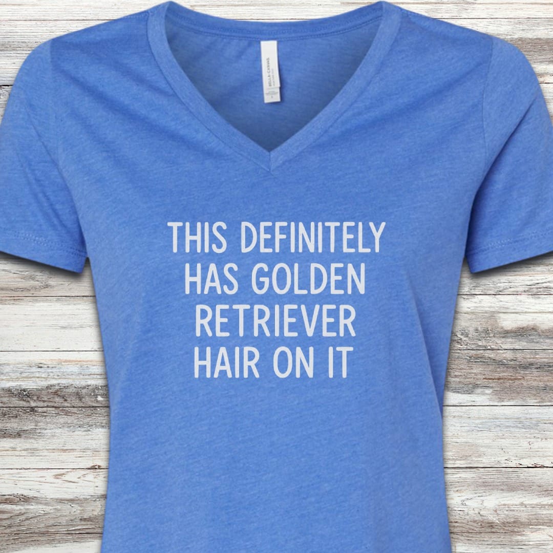 Golden Retriever Hair V-Neck Tee