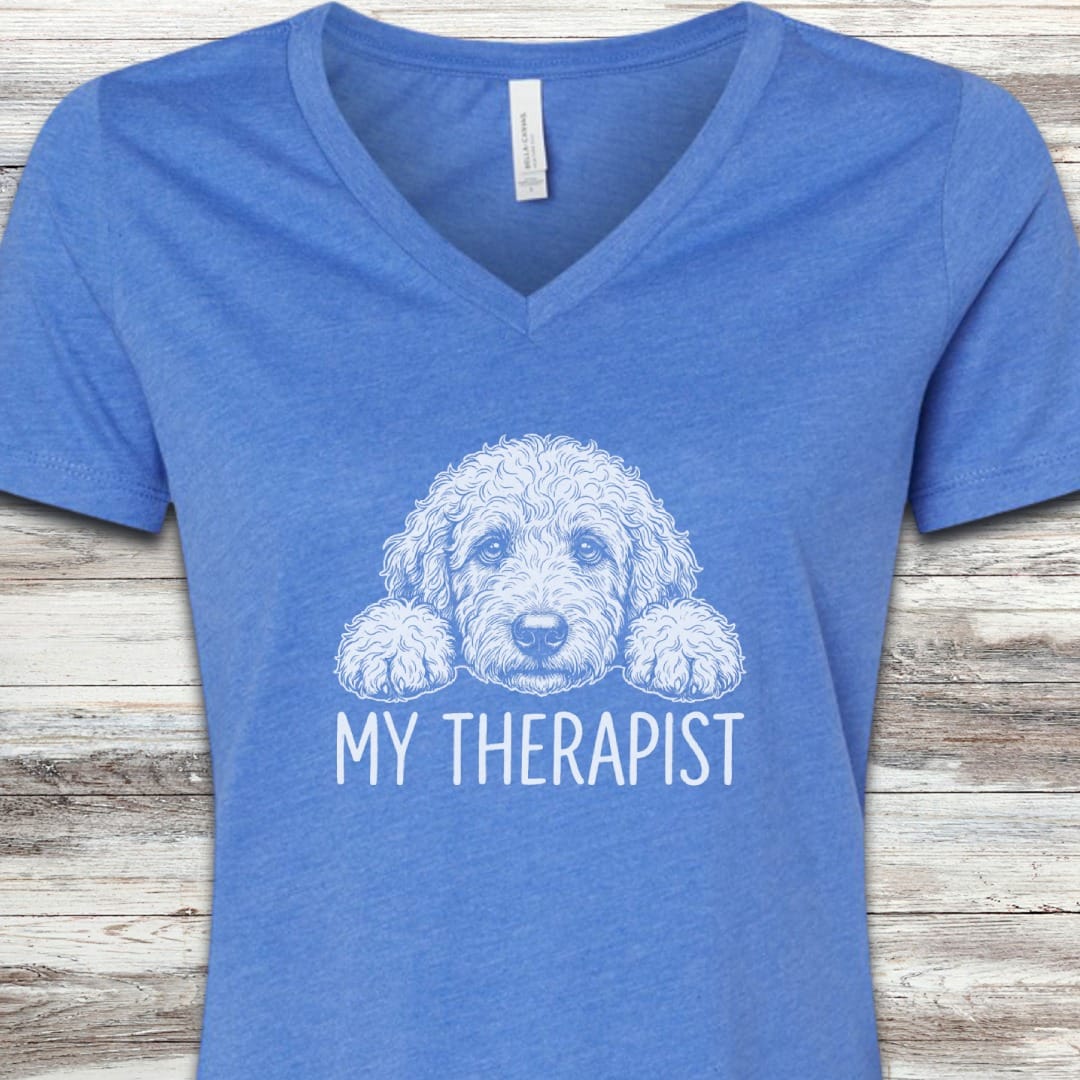 Doodle Therapist V-Neck Tee