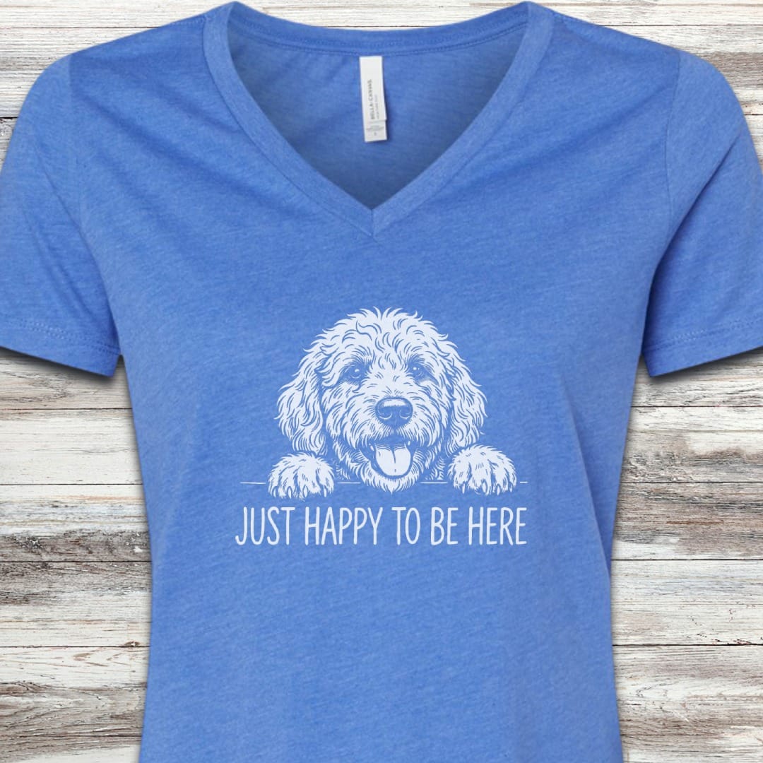 Goldendoodle Happy V-Neck