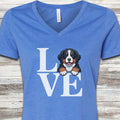 Bernese Mountain Dog Puppy Love V-Neck Tee