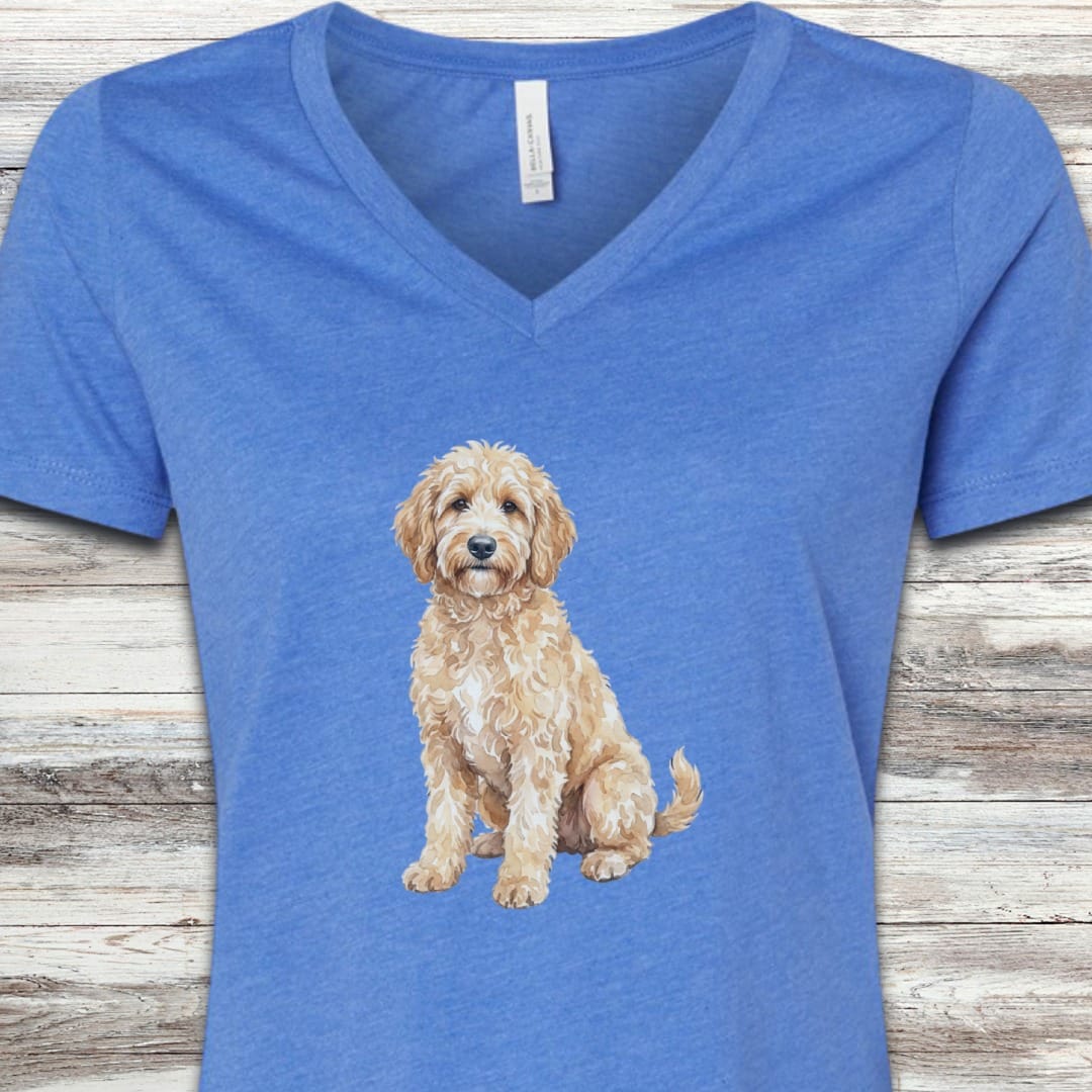 Goldendoodle Watercolor V-Neck