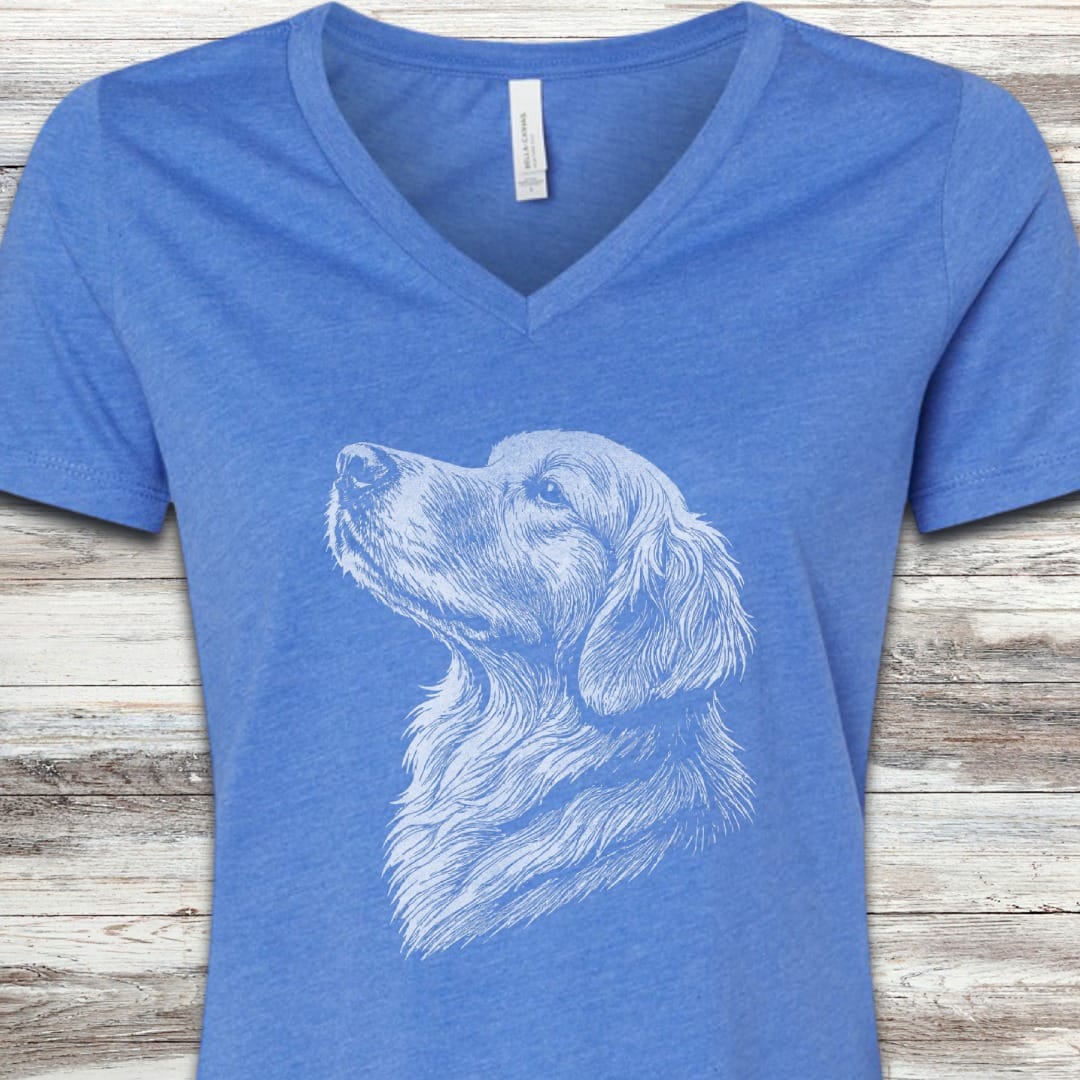 Golden Retriever Loyalty V-Neck Tee