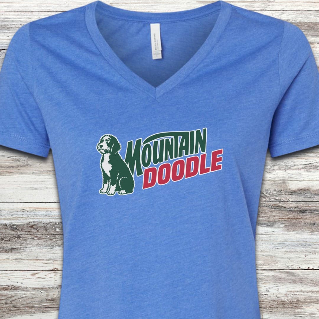 Bernedoodle Mountain Doodle V-Neck