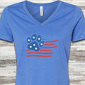 Paw Print Flag V-Neck