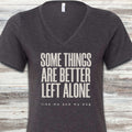 Dog Introvert V-Neck Tee - Dark Grey Heather
