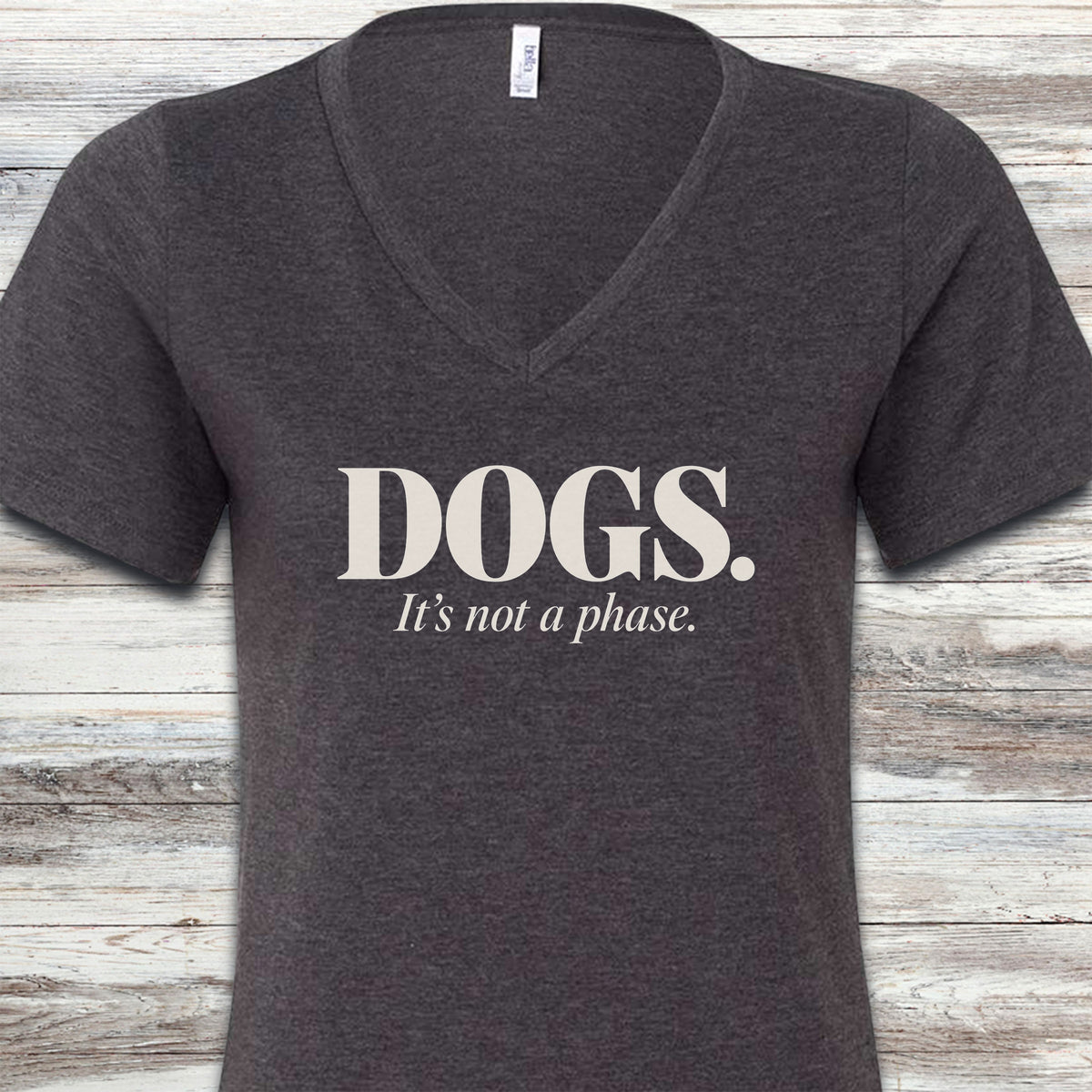 Not a Phase V-Neck Tee - Dark Grey Heather