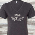 True Love V-Neck Tee - Dark Grey Heather