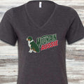 Australian Mountain Dog V-Neck Tee - Dark Grey Heather