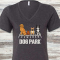 Dog Park V-Neck Tee - Dark Grey Heather