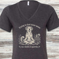 Inner Peace World of Squirrels V-Neck Tee - Dark Grey Heather