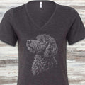 Doodle Loyalty V-Neck Tee - Dark Grey Heather