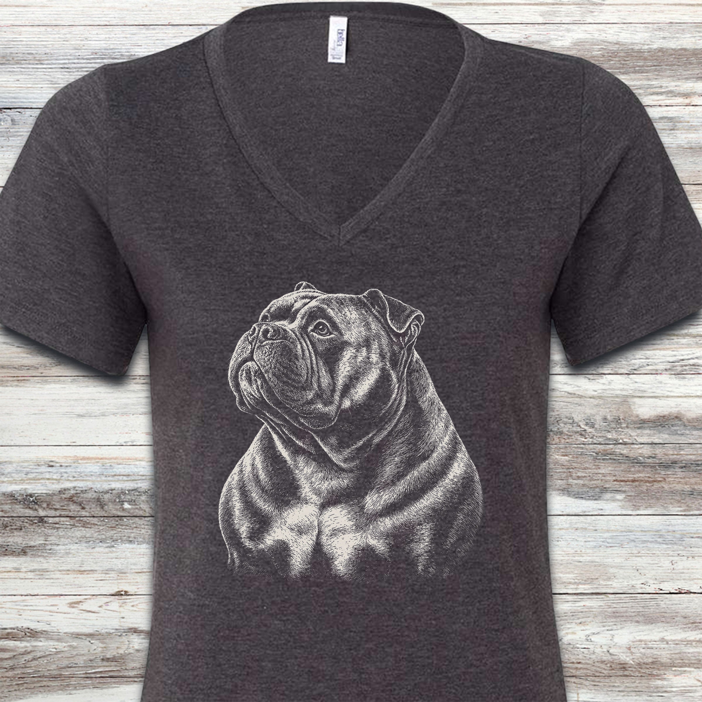 American Bully Loyalty V-Neck Tee - Dark Grey Heather