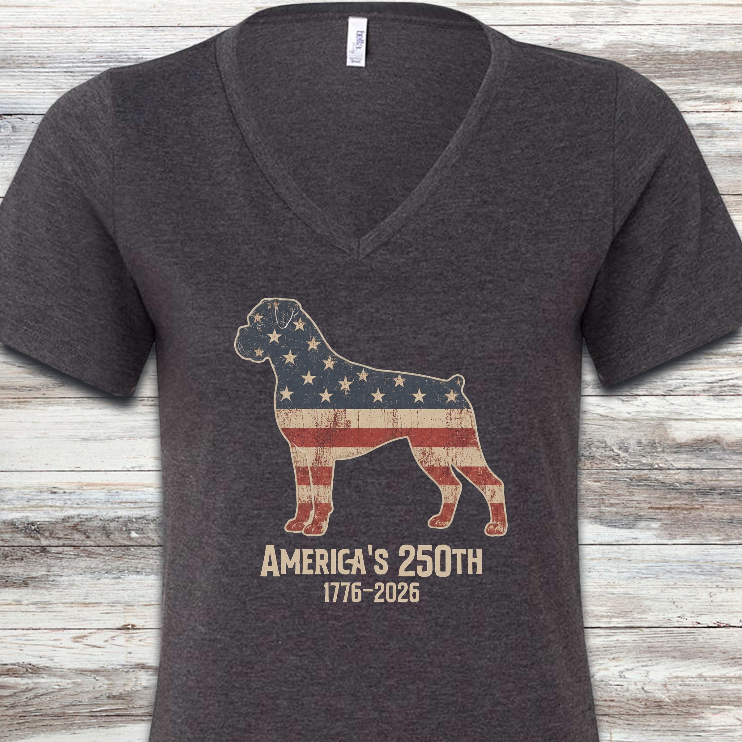 Boxer 250 V-Neck Tee - Dark Grey Heather
