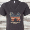Bernedoodle 250 V-Neck Tee - Dark Grey Heather