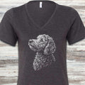 Doodle Loyalty V-Neck Tee - Dark Grey Heather